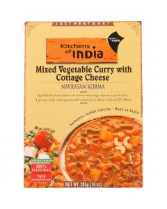 Kitchen Of India Dinner - Mixed Vegetable Curry with Cottage Cheese - Navratan Korma - 10 oz - case of 6