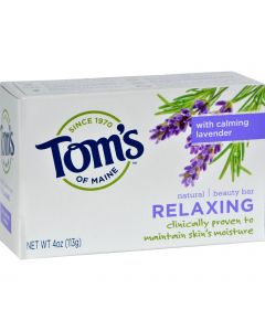 Tom's of Maine Natural Beauty Bar Relaxing with Calming Lavender - 4 oz - Case of 6