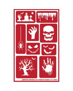 Armour Products Over 'N' Over Reusable Stencils 5"X8"-Halloween