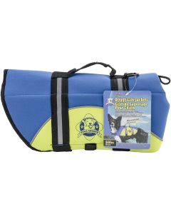 Fido Pet Products Paws Aboard Neoprene Doggy Life Jacket Medium-Blue & Yellow