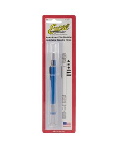 EXCEL Aluminum Handle W/6 Assorted Mini Files-