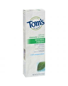Tom's of Maine Wicked Fresh Toothpaste Cool Peppermint - 4.7 oz - Case of 6