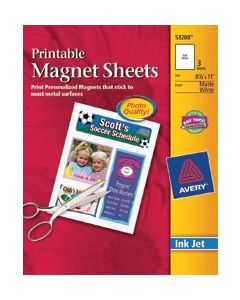 Avery Dennison Printable Magnet Sheets-8.5"X11" 3/Pkg