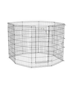 Midwest Life Stages Pet Exercise Pen with Door 8 Panels Black 24" x 30"