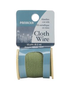 Panacea Cloth Covered Spool Wire 32 Gauge 30'-Green