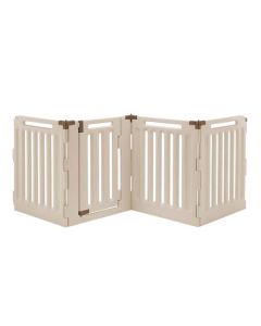 Richell Convertible Indoor/Outdoor Pet Playpen 4 Panel Tan / Mocha 33.1" x 33.1" x 36"