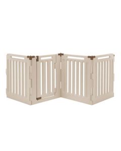 Richell Convertible Indoor/Outdoor Pet Playpen 4 Panel Tan / Mocha 33.1" x 33.1" x 36"