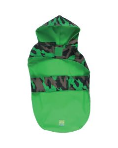Bh Pet Gear Jelly Wellies Camouflage Raincoat Extra Small 11"-Green