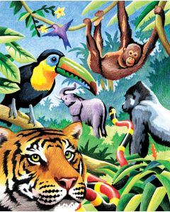 Royal Brush Color Pencil By Number Kit 8.75"X11.75"-Jungle Animals