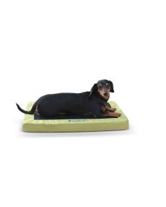 Comfy n' Dry Indoor-Outdoor Pet Bed - K&H Pet Products Indoor / Outdoor Single-Seam Pet Bed Large Tan Plaid 35" x 44" x 4"