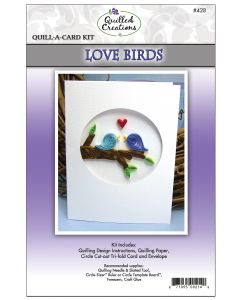 Quilled Creations Quill-A-Card Kit-Love Birds