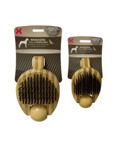 Hugs Pet Products Massaging Pet Palm Brush Small Brown 5.75" x 3" x 2.25"