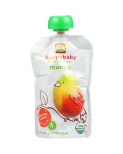 Happy Baby Baby Food - Organic - Starting Solids - Stage 1 - Mangos - 3.5 oz - case of 16