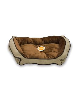 K&H Pet Products Bolster Couch Pet Bed Large Blue / Gray 28" x 40" x 9"