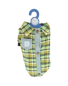 Nandog Pet Gear Stellar Pet Boutique Plaid Shirt-Extra Small