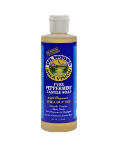 Dr. Woods Shea Vision Pure Castile Soap Peppemint with Organic Shea Butter - 8 fl oz