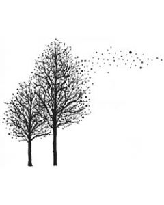 Penny Black Mounted Rubber Stamp 3.5"X4.25"-Snow Dust