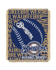 The Northwest Company Brewers  48x60 Triple Woven Jacquard Throw - Double Play Series