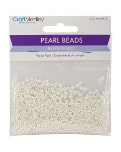 Multicraft Imports Pearl Beads Value Pack-3mm Ivory 850/Pkg