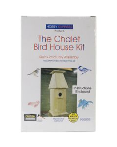 Pinepro Unfinished Wood Kit-Chalet Bird House