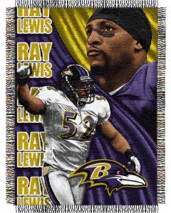 The Northwest Company Ray Lewis - Ravens "Players" 48"x 60" Tapestry Throw (NFL) - Ray Lewis - Ravens "Players" 48"x 60" Tapestry Throw (NFL)
