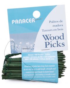 Panacea Wood Picks 2.5" 60/Pkg-Green