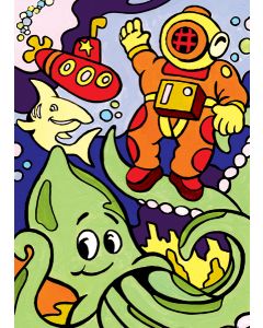 Royal Brush Mini Paint By Number Kit 5"X7"-Underwater Diving - My First