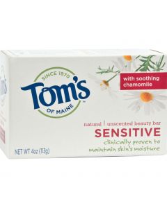 Tom's of Maine Natural Beauty Bar Sensitive Unscented - 4 oz - Case of 6