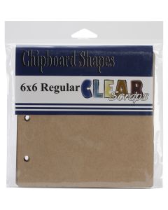 Clear Scraps Regular Chipboard Album 6"X6"-5 Pages & No Rings
