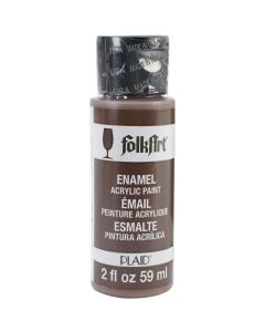 Plaid:Craft FolkArt Enamel Paint 2oz-Coffee Bean