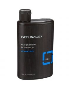 Every Man Jack Daily Shampoo - Scalp and Hair - All Hair Types - Signature Mint - 13.5 oz