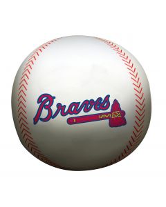 The Northwest Company Braves 12" Diameter Beaded Spandex Baseball Pillow (MLB) - Braves 12" Diameter Beaded Spandex Baseball Pillow (MLB)