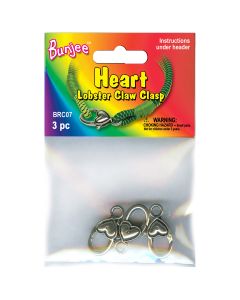 Pepperell Bunjee Cord Bracelet Lobster Claw Clasps 3/Pkg-Heart