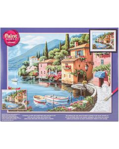 Dimensions Paint Works Paint By Number Kit 20"X16"-Lakeside Village