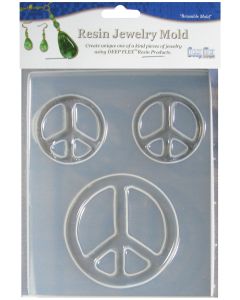 Yaley Resin Jewelry Mold 4.75"X7"-Peace Symbols - 3 Cavity