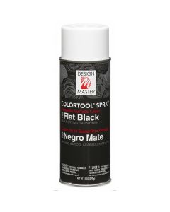 Design Master Colortool Spray Paint 12oz-Flat Black