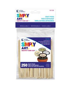 Loew-Cornell Simply Art Wood Craft Picks-Natural 3.5" 250/Pkg
