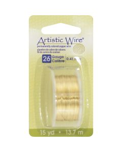 Beadalon Artistic Wire 26 Gauge 15yd-Non-Tarnish Brass