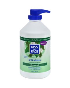 Kiss My Face Bath and Shower Gel Anti-stress Woodland Pine and Ginseng - 32 fl oz