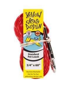 Yellow Dog Design Yellow Dog Lead .75"X60"-New Red Polka Dot