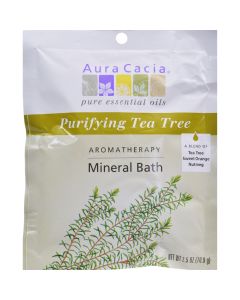 Aura Cacia Aromatherapy Mineral Bath Tea Tree Harvest - 2.5 oz - Case of 6