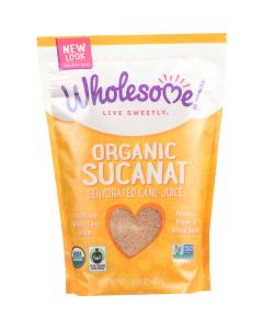 Wholesome Sweeteners Dehydrated Cane Juice - Organic - Sucanat - 1 lb - case of 12