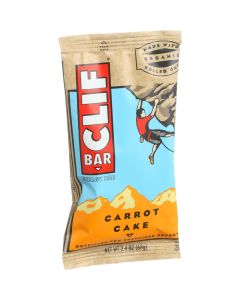 Clif Bar Organic Energy Bar - Carrot Cake - Case of 12 - 2.4 oz Bars