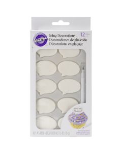 Wilton Royal Icing Decorations 12/Pkg-Talking Bubbles