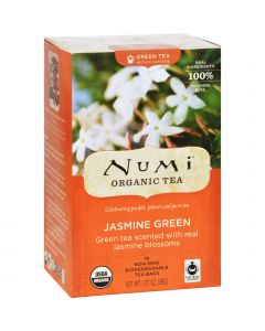 Numi Tea Numi Organic Tea Jasmine Green - 18 Tea Bags - Case of 6