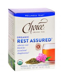 Choice Organic Teas - Organic Rest Assured Tea - 16 Bags - Case of 6