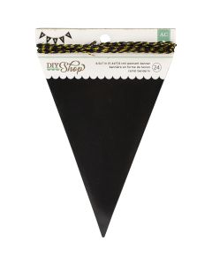 American Crafts DIY Shop 2 Banner W/String-Chalkboard Pennants, 4.5"X7" 24/Pkg