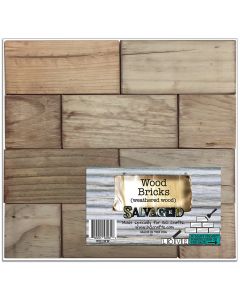 BCI Crafts Salvaged Wood Bricks Pattern Block-Weathered Wood 13.25"X14"