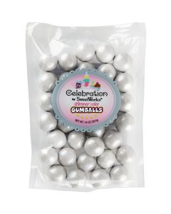 Celebrations By SweetWorks Gumballs 14oz-Shimmer (TM) White - Celebrations By SweetWorks Gumballs 14oz-Shimmer (TM) White