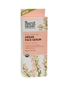 Nourish Organic Face Serum - Pure Hydrating Argan Apricot and Rosehip - .7 oz